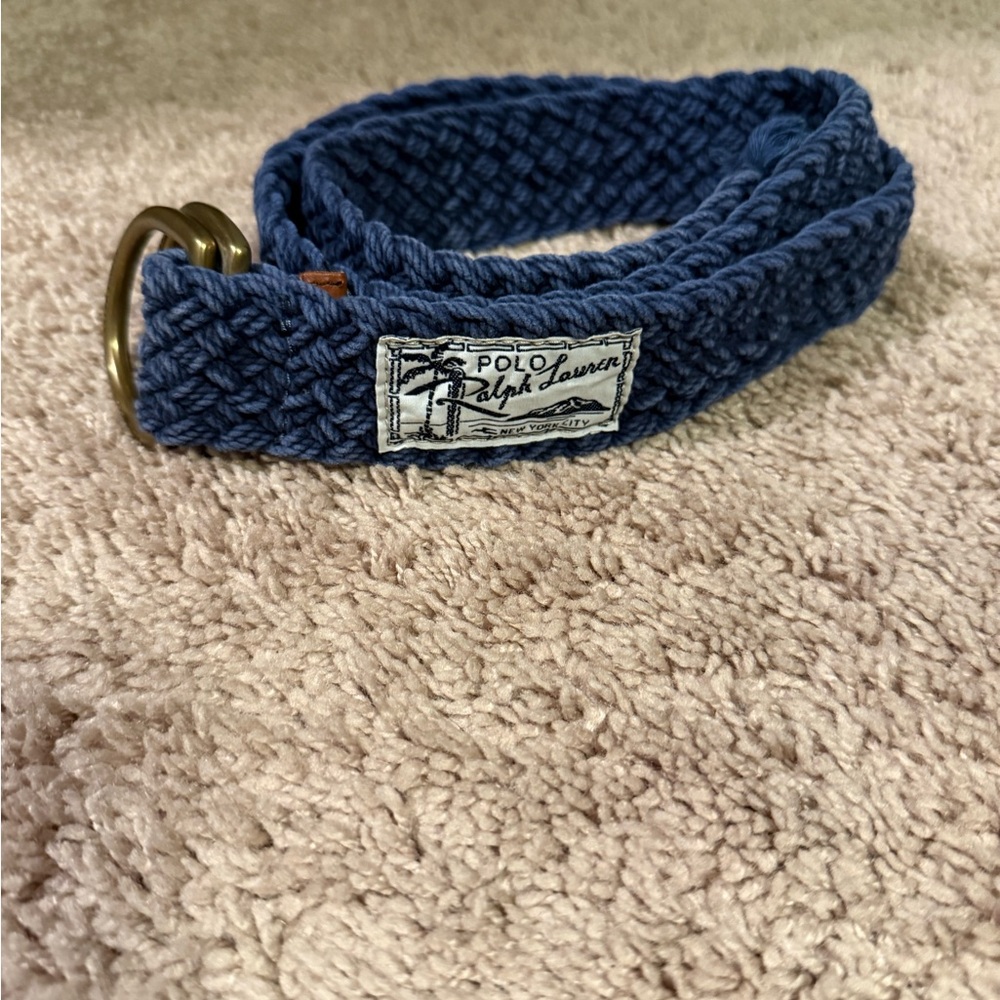 Polo by Ralph Lauren Blue Woven Belt